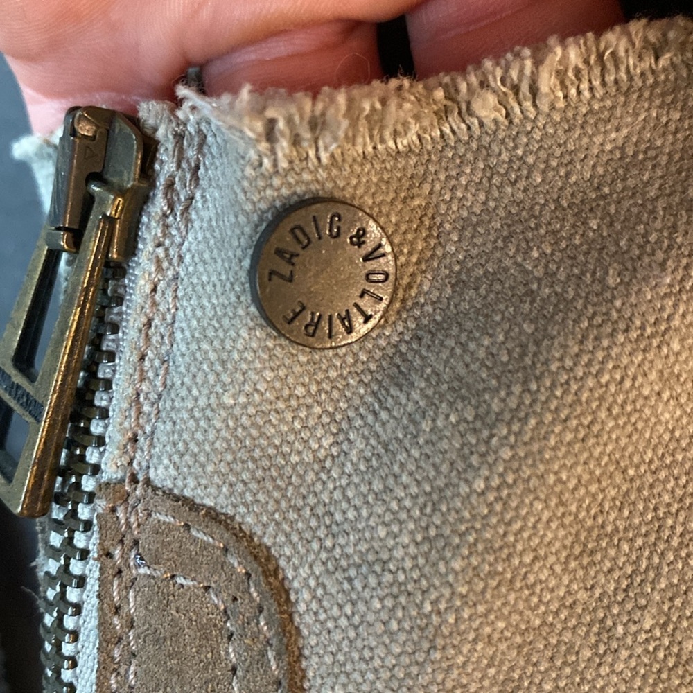 Zadig & Voltaire Chelsea tan suede kitten Heel Booties‎ size 7.5 - Picture 4 of 8